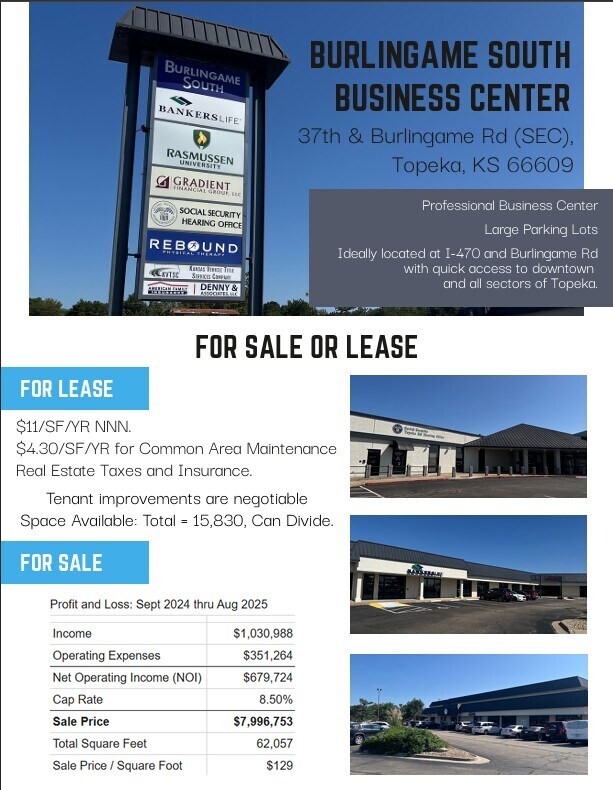 3722 SW Burlingame Rd, Topeka, KS for Sale