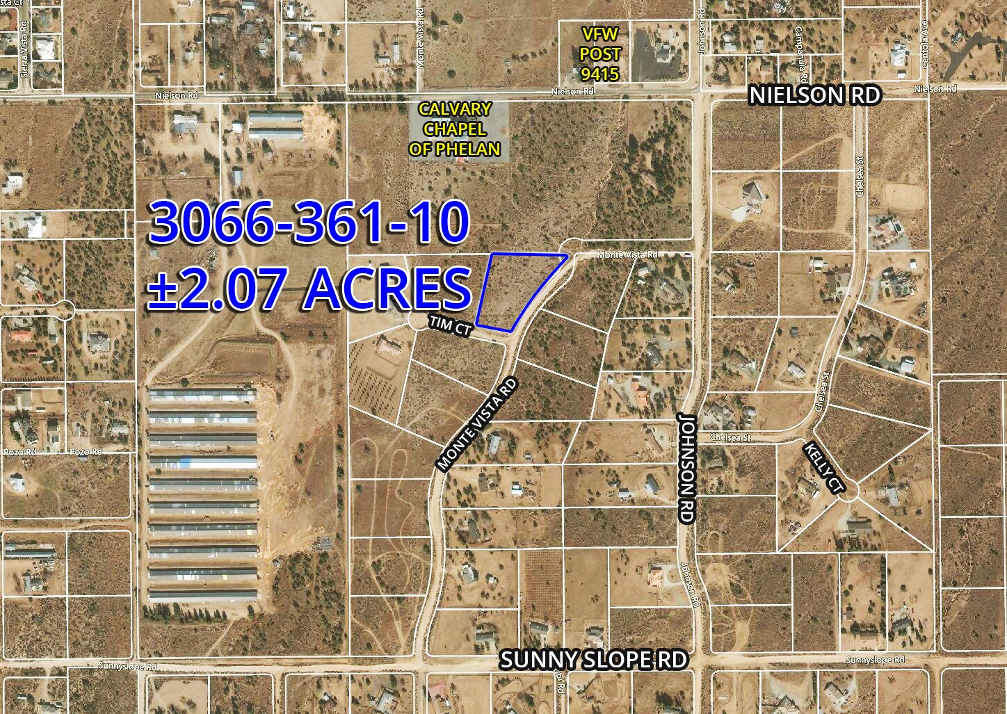 10 Tim Ct Phelan, CA 92371 Land Property for Sale on