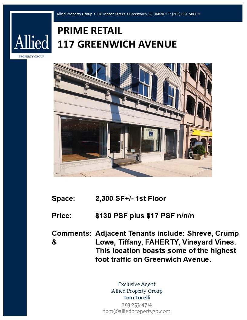 117 Greenwich Ave, Greenwich, CT for Rent