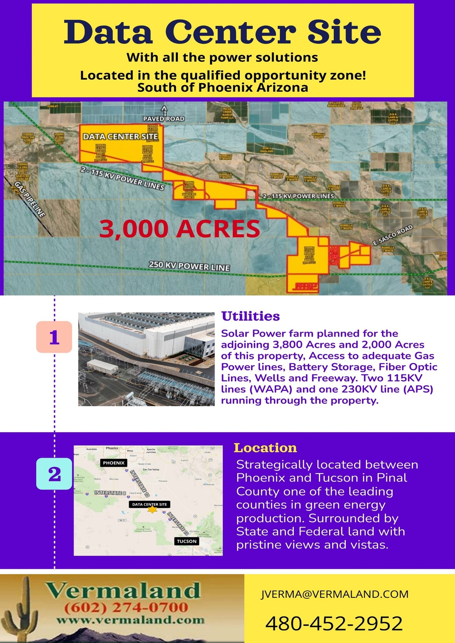 E Baumgartner Rd & S Picacho Hwy, Eloy, AZ for Sale