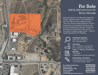 Reno, NV Commercial Land - 400 Lemmon Dr