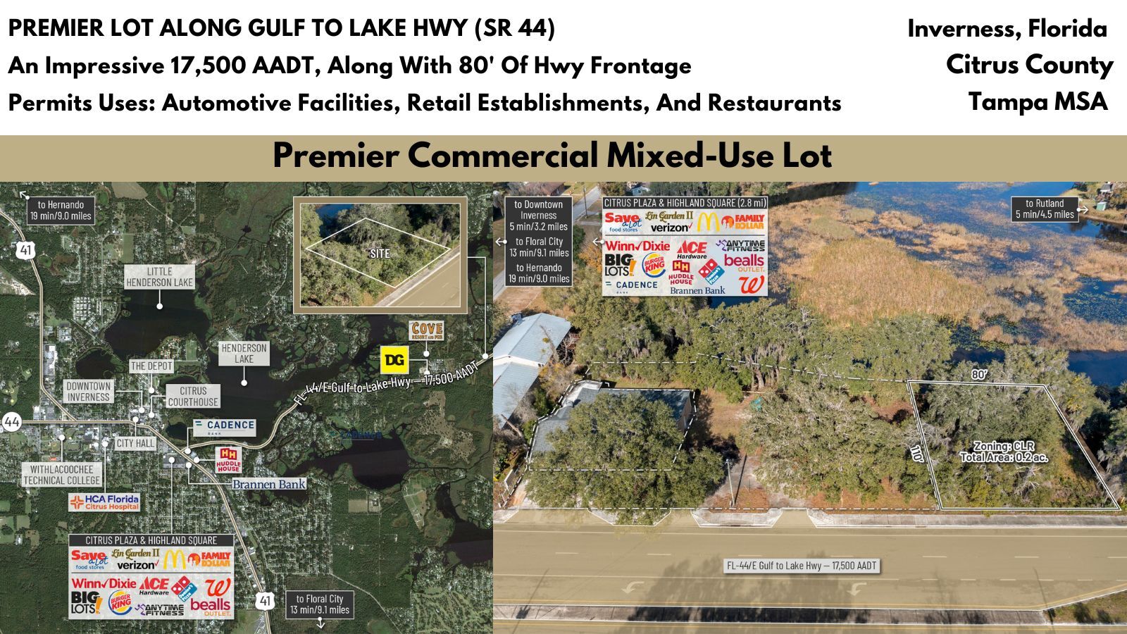 8933 Gulf to Lake Hwy, Inverness, FL for Sale