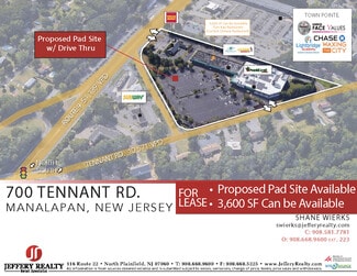 Manalapan, NJ Commercial Land - 700 Tennent Rd