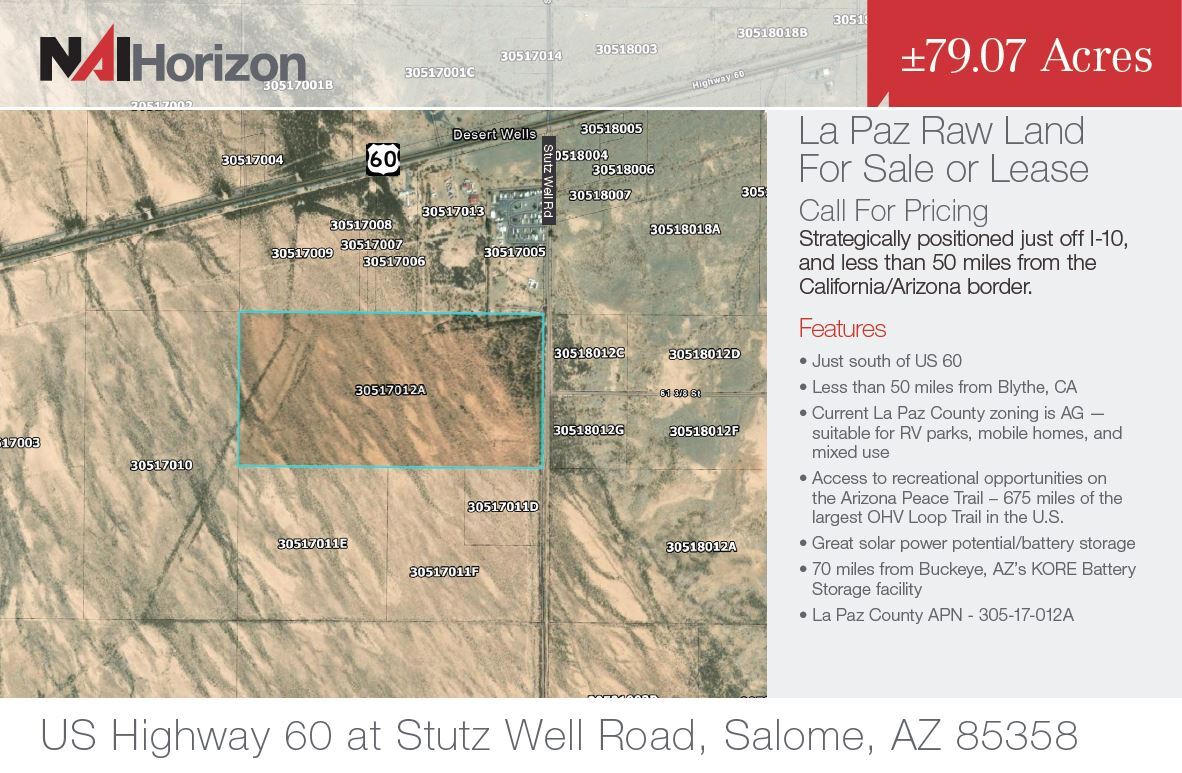 US HWY 60 & McVay Rd, Salome, AZ for Sale