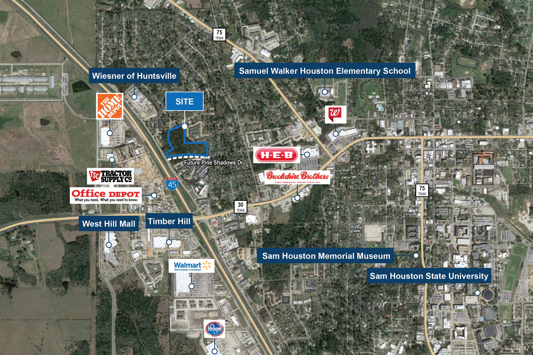 NEQ I-45 and Pine Shadows Drive, Huntsville, TX for Sale