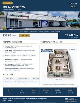 Lake Worth, FL Retail - 406 N Dixie Hwy Lake Worth, FL Retail - 406 N Dixie Hwy