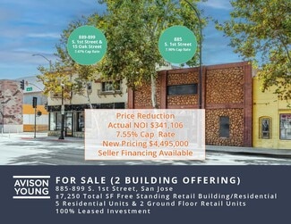 San Jose, CA Storefront Retail/Residential - 885-889 S 1st St San Jose, CA Storefront Retail/Residential - 885-889 S 1st St