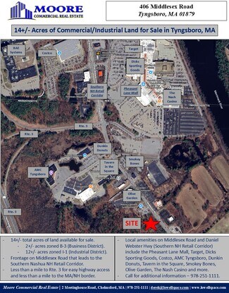 Tyngsborough, MA Commercial Land - 406 Middlesex Rd