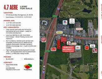 Montgomery, AL Commercial Land - 977 W South Blvd