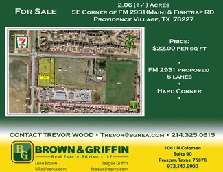 Providence Village, TX Commercial Land - 1481 Main Street