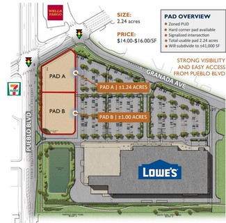 2 Land Lots: Lowes Outparcels