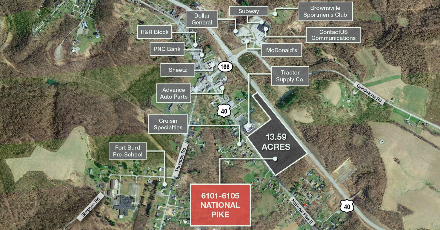 6101-6105 National Pike pike, Grindstone, PA for Sale