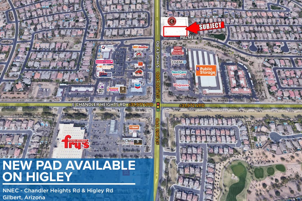 N/NEC Higley Rd & Chandler Heights Rd, Gilbert, AZ for Rent