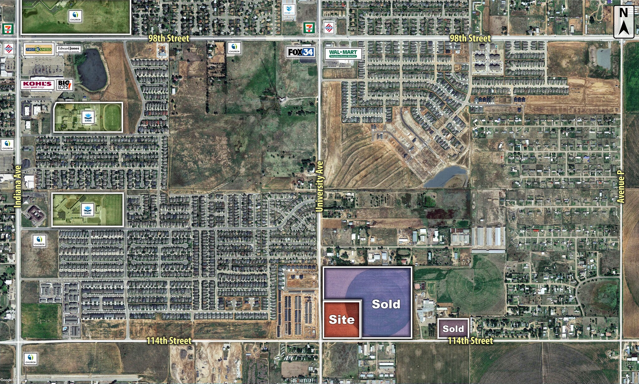 114th Street University Avenue Lubbock, TX 79423 Land Property for