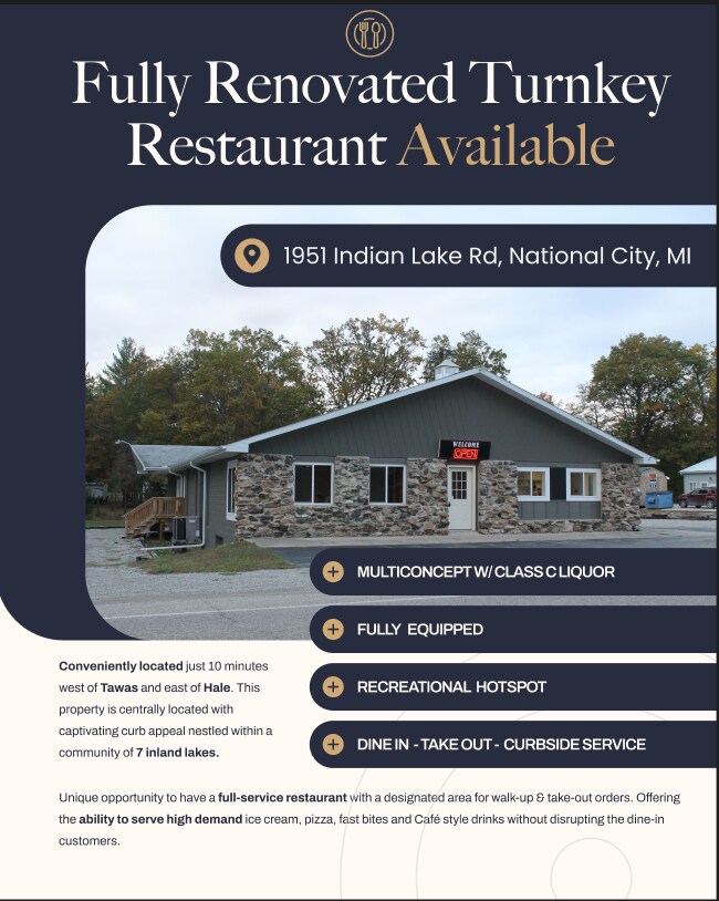 1951 Indian Lake Rd, National City, MI for Sale