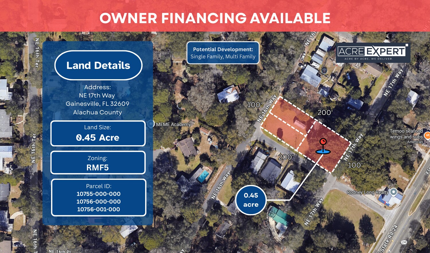 NE 17th Way, Gainesville, FL for Sale