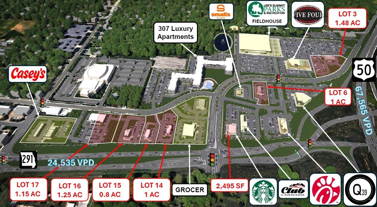 SWC Hwy 50 & Hwy 291, Lee's Summit, MO for Rent