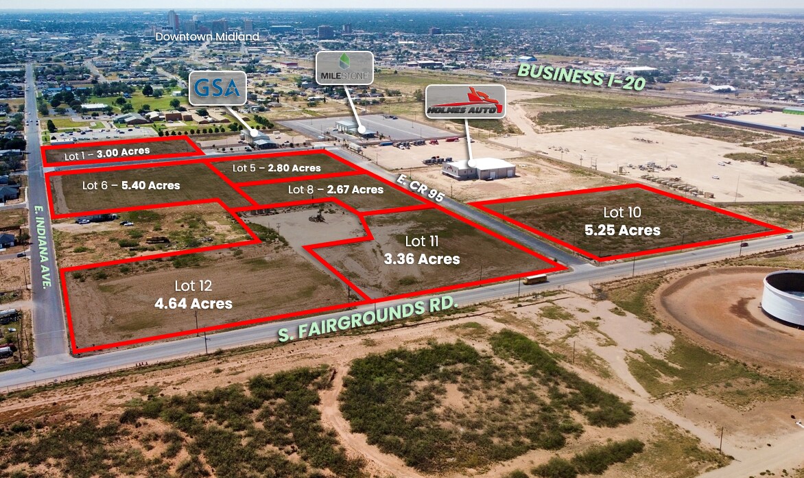 NW Corner of S. Fairgrounds Rd. and Indiana Ave., Midland, TX for Sale