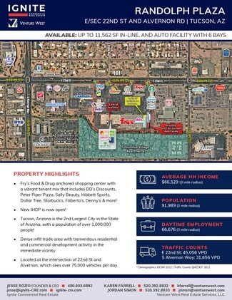 Tucson, AZ Office/Retail, Retail - 4052-4186 E 22nd St