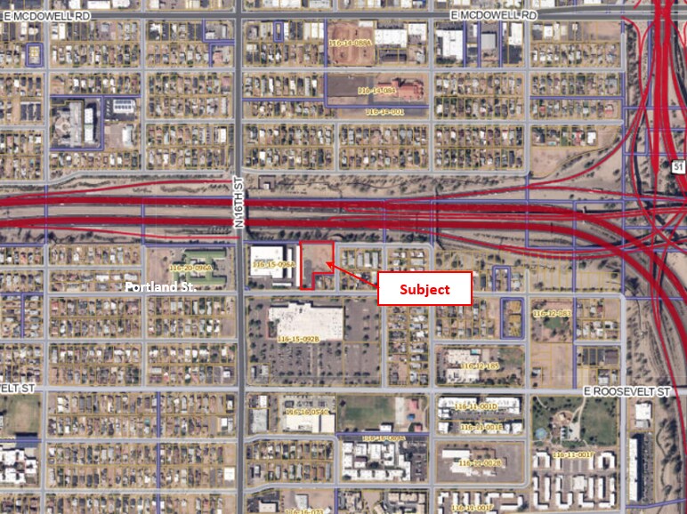 1624 E Portland St Phoenix, AZ 85006 Land Property for Sale on