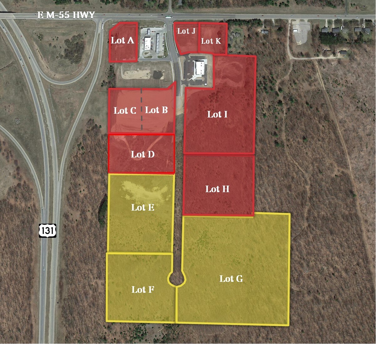 US-131 and M-55, Cadillac, MI for Sale