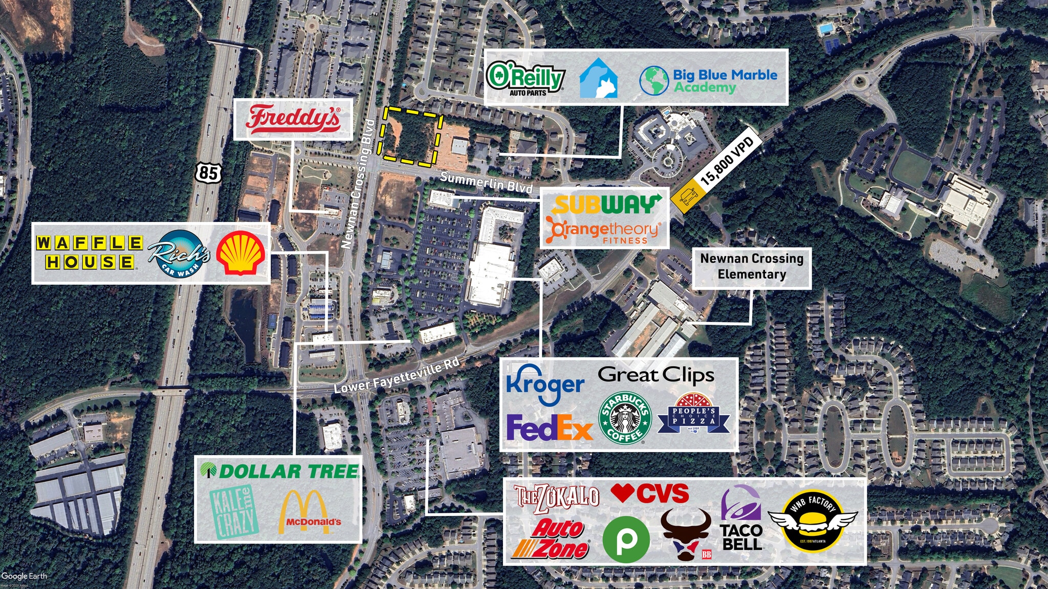 NE Corner Newnan Crossing Boulevard at Summerlin, Newnan, GA for Rent