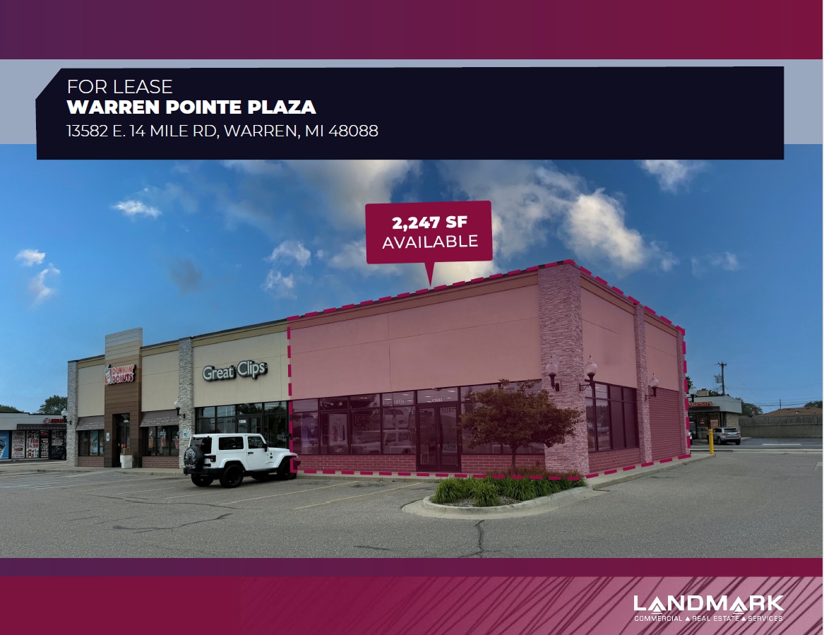 13582-13588 E 14 Mile Rd, Warren, MI for Rent