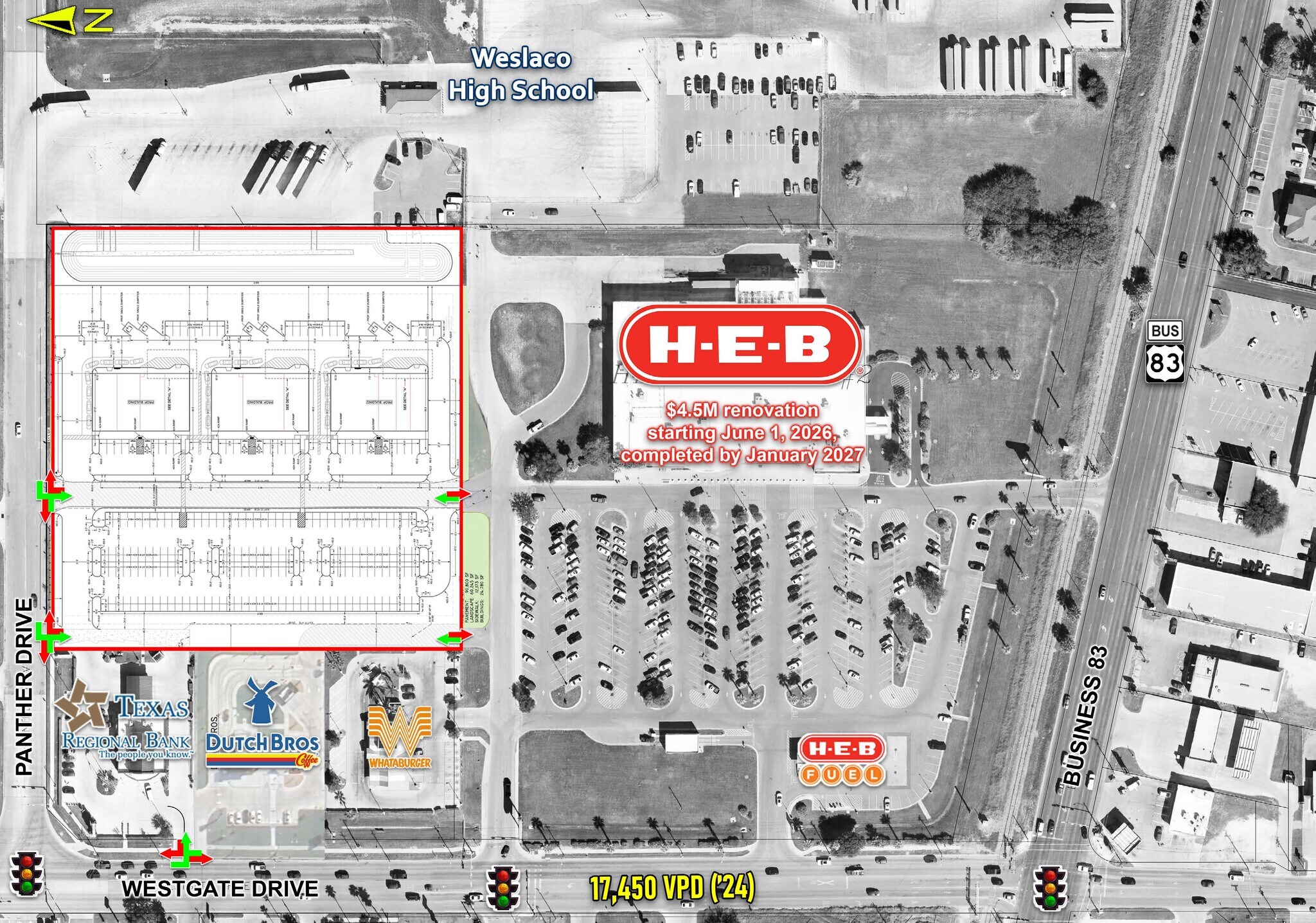 NEQ of Westgate & Business 83, Weslaco, TX for Rent