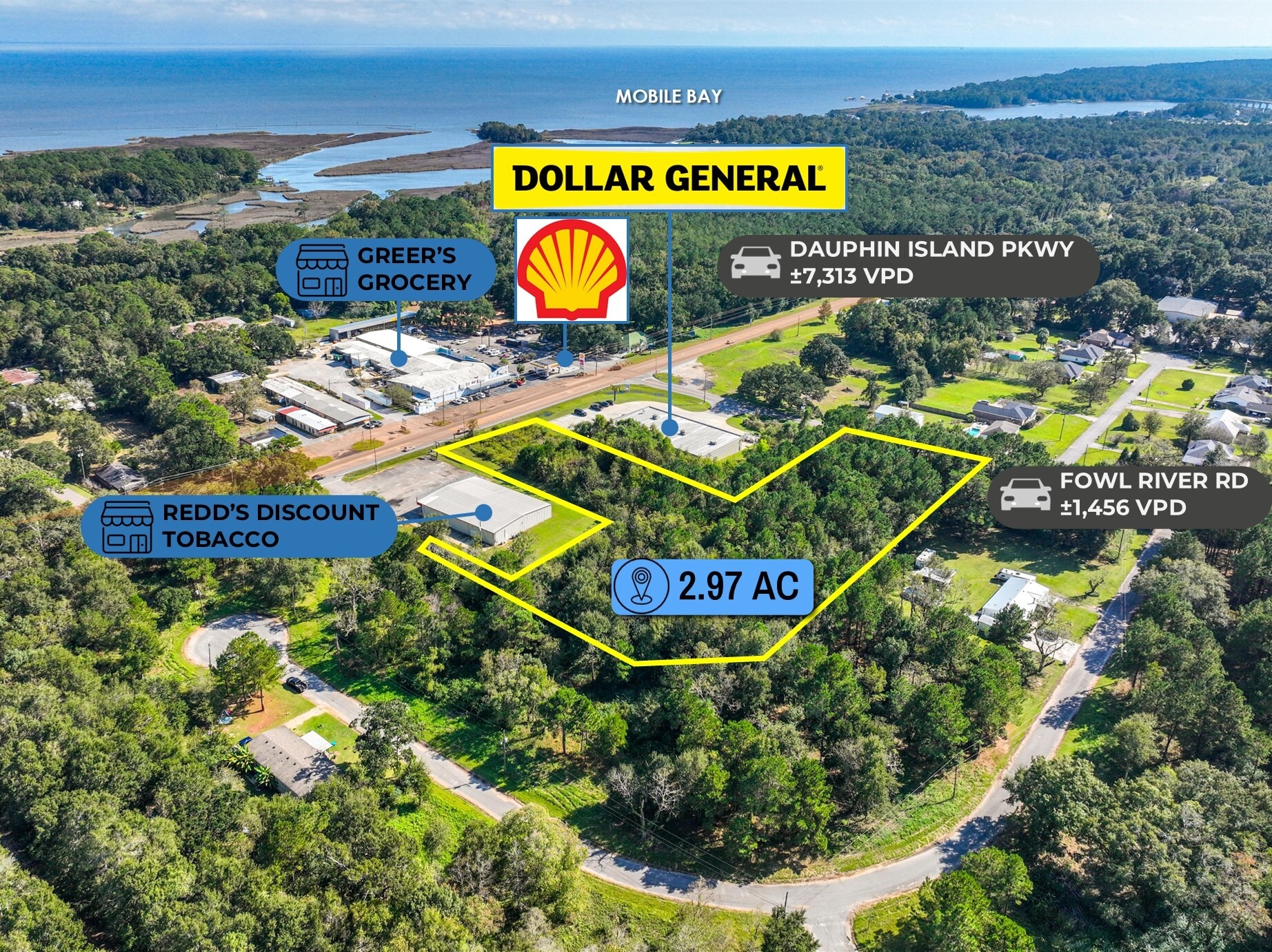 adj. to 3280 Fowl River Road, Theodore, AL for Sale