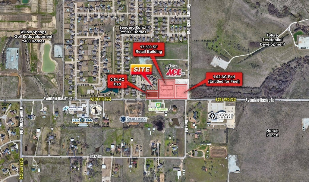 NWC Avondale-Haslet & Sendera Ranch Blvd, Haslet, TX for Sale