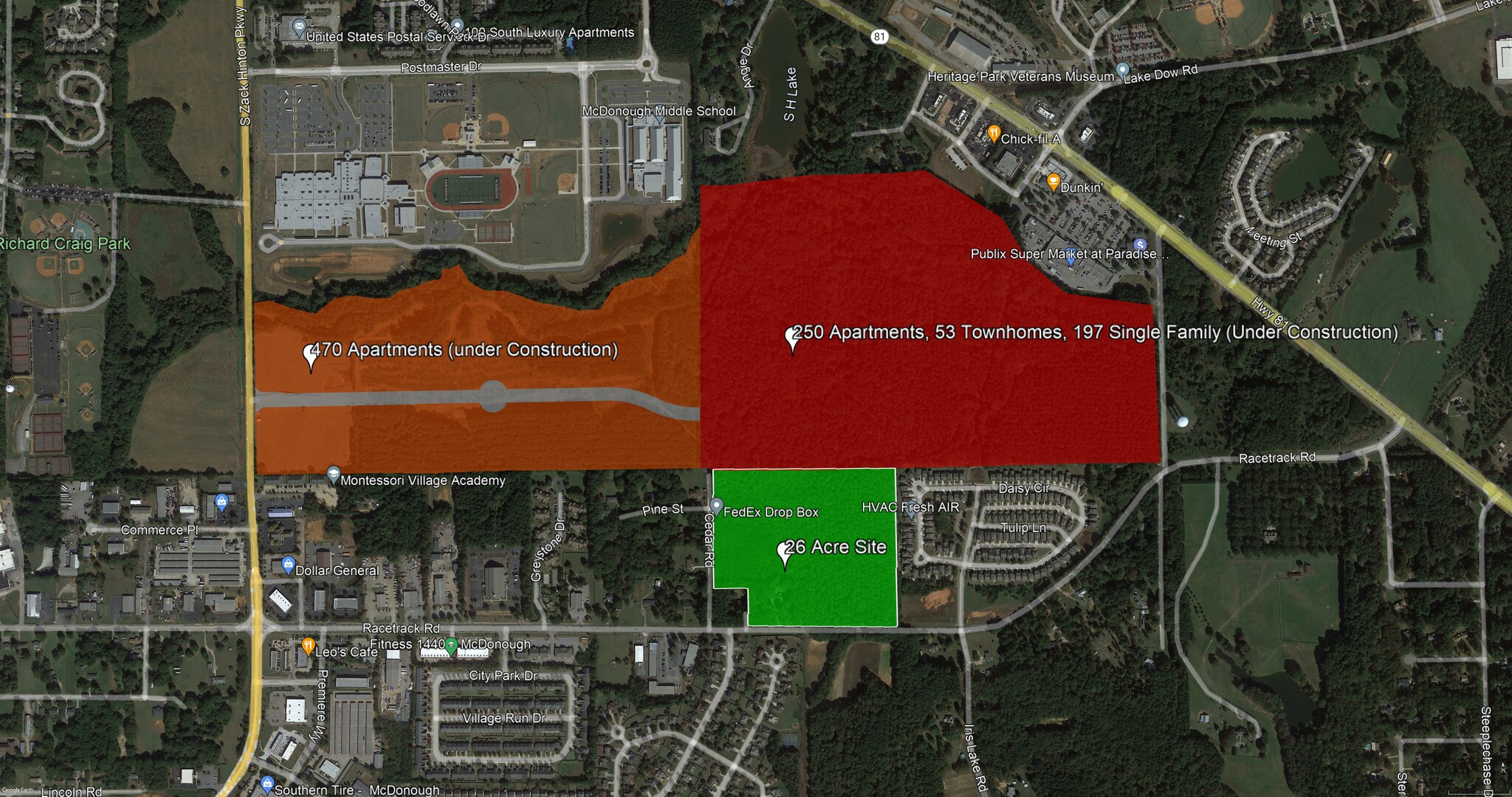 551 Racetrack Rd Mcdonough, GA 30252 Land Property for Sale on