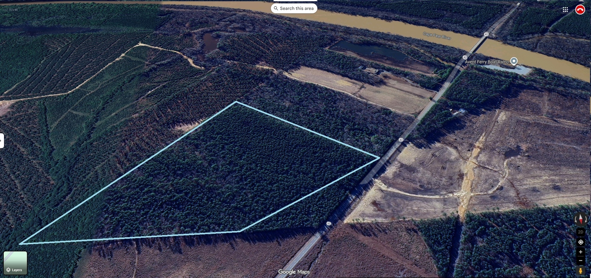 NC-42 at Cape Fear River, Moncure, NC for Sale