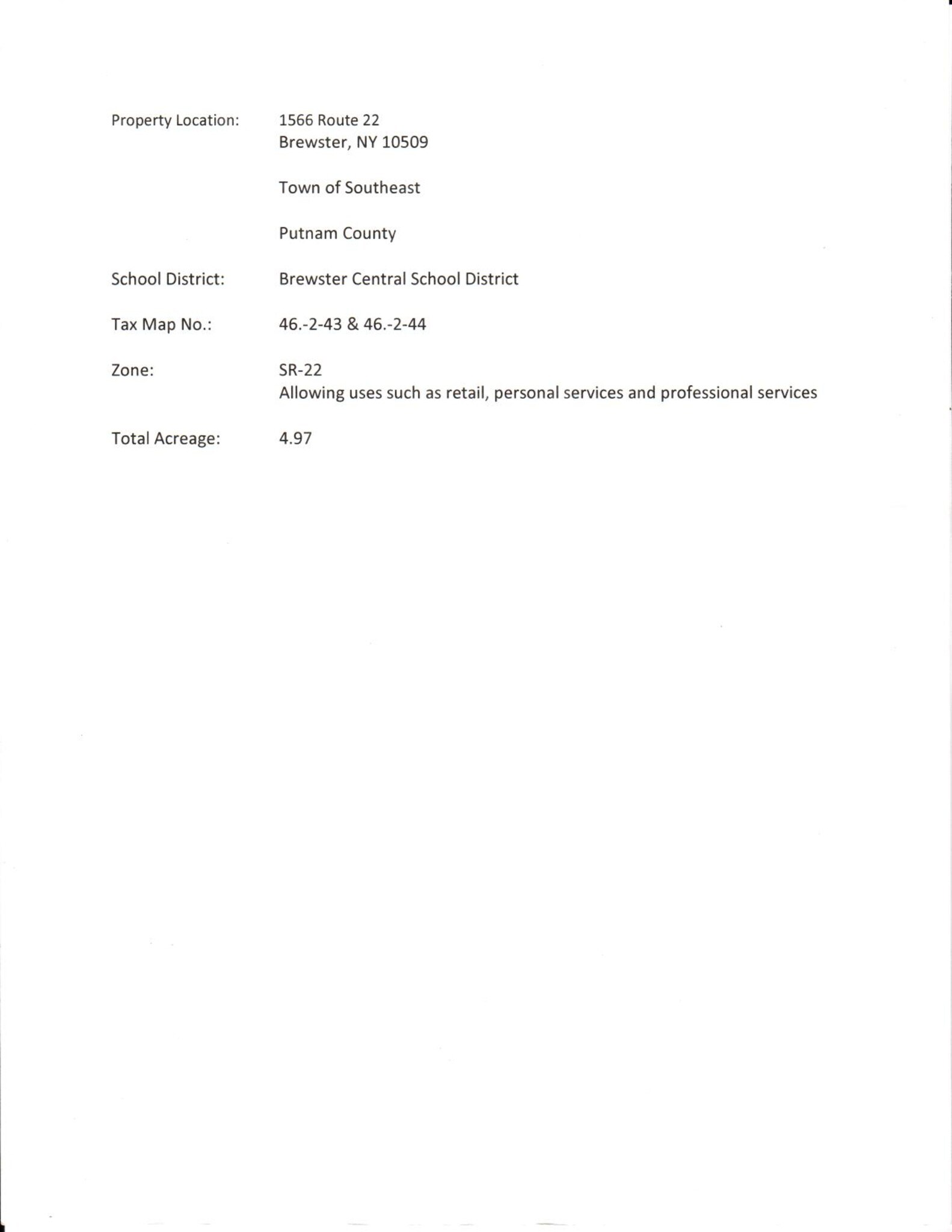 1566 NY-22, Brewster Village, NY for Sale
