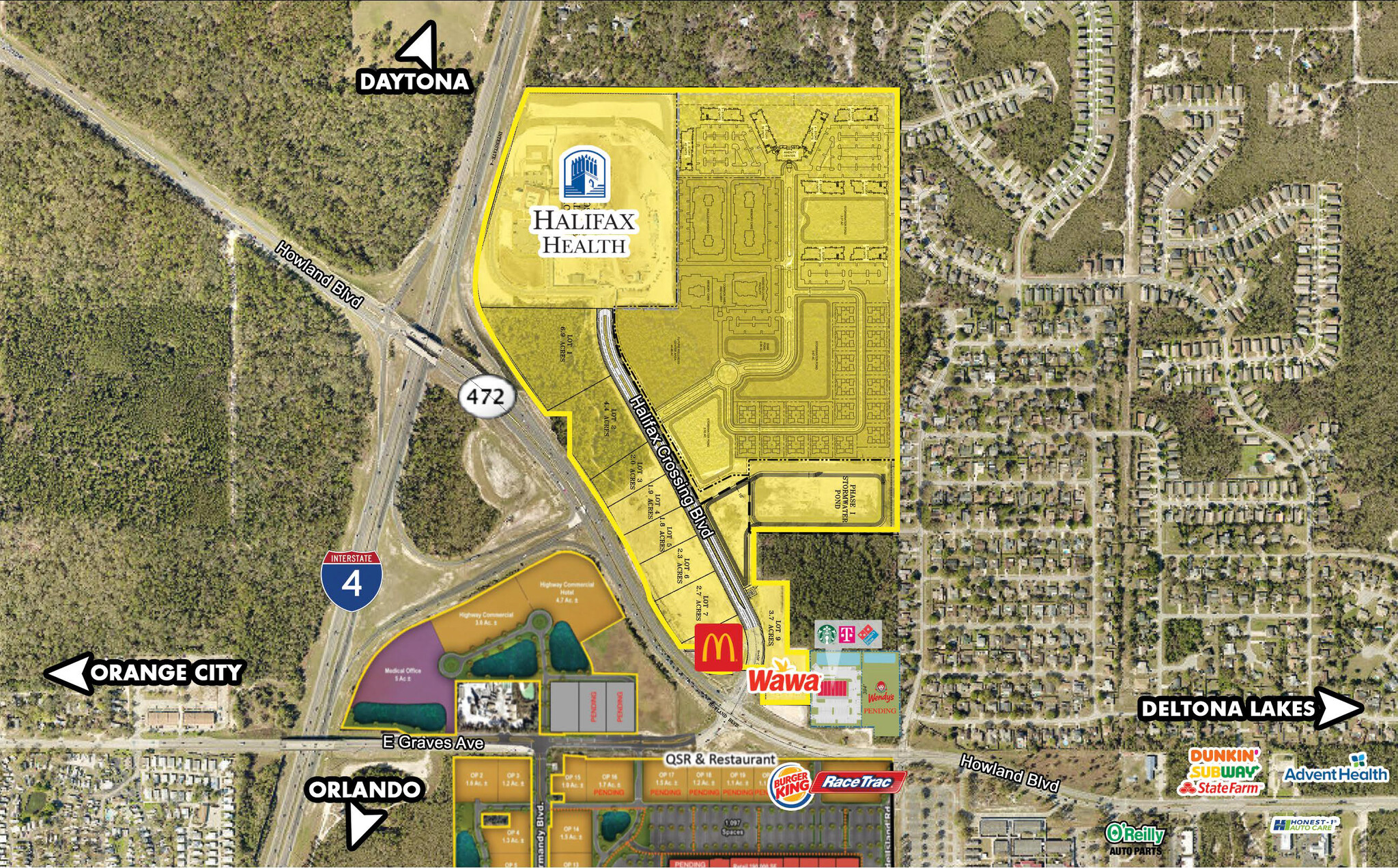 Howland Blvd & Halifax Crossing Blvd, Deltona, FL for Sale