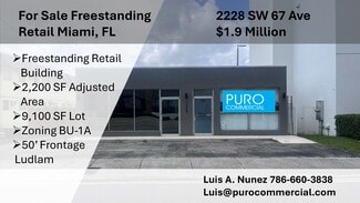 Miami, FL Storefront - 2228 SW 67th Ave Miami, FL Storefront - 2228 SW 67th Ave