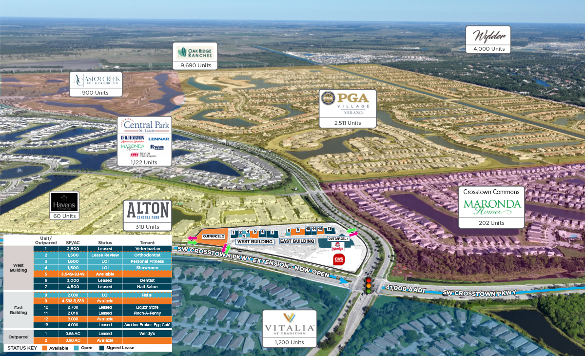 0 Crosstown Pkwy & SW Village Pkwy, Port Saint Lucie, FL for Rent