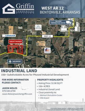 Bentonville, AR Industrial Land - Hwy 12