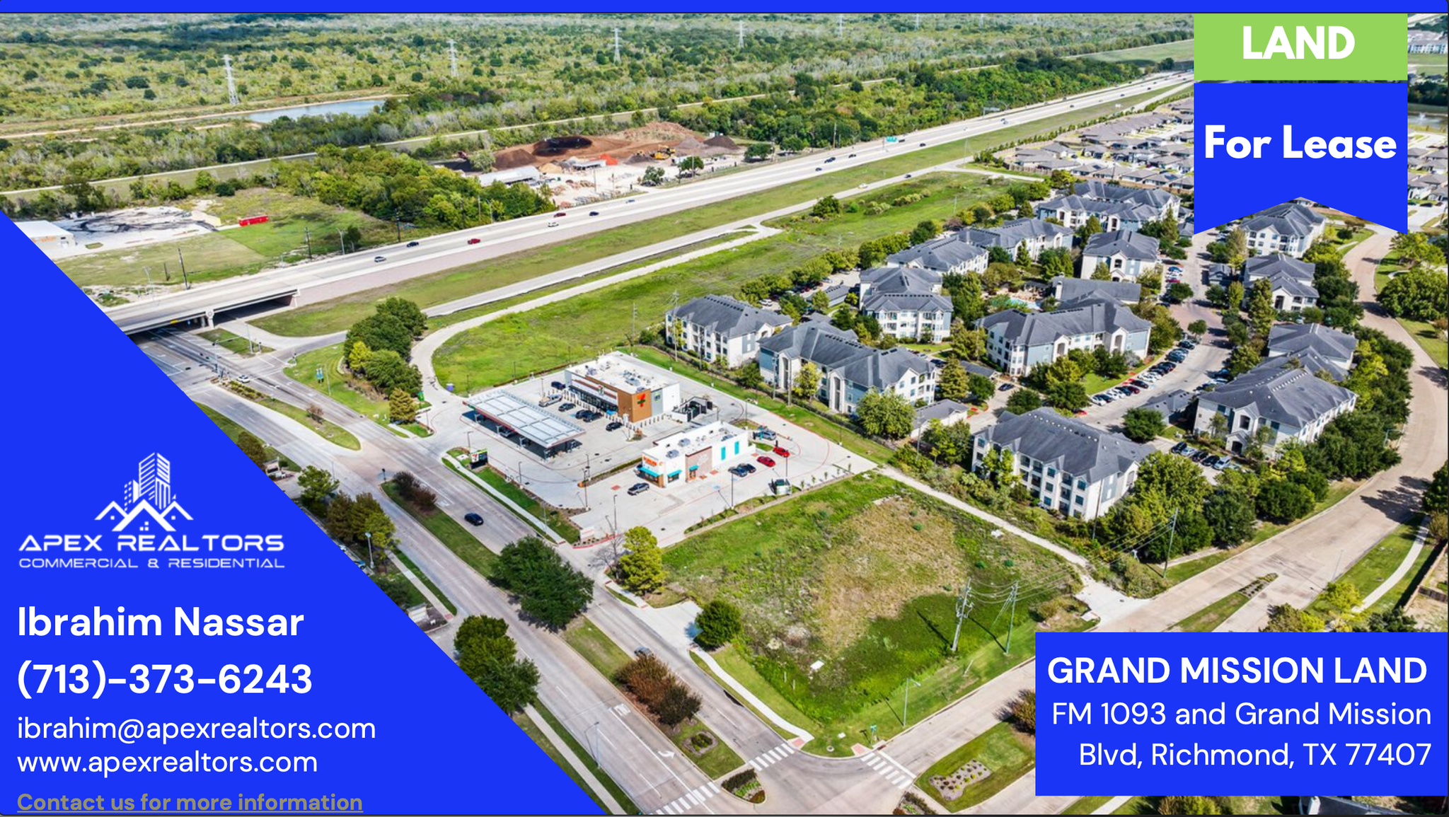 Fm 1093 and Grand Mission Bend, Richmond, TX for Sale