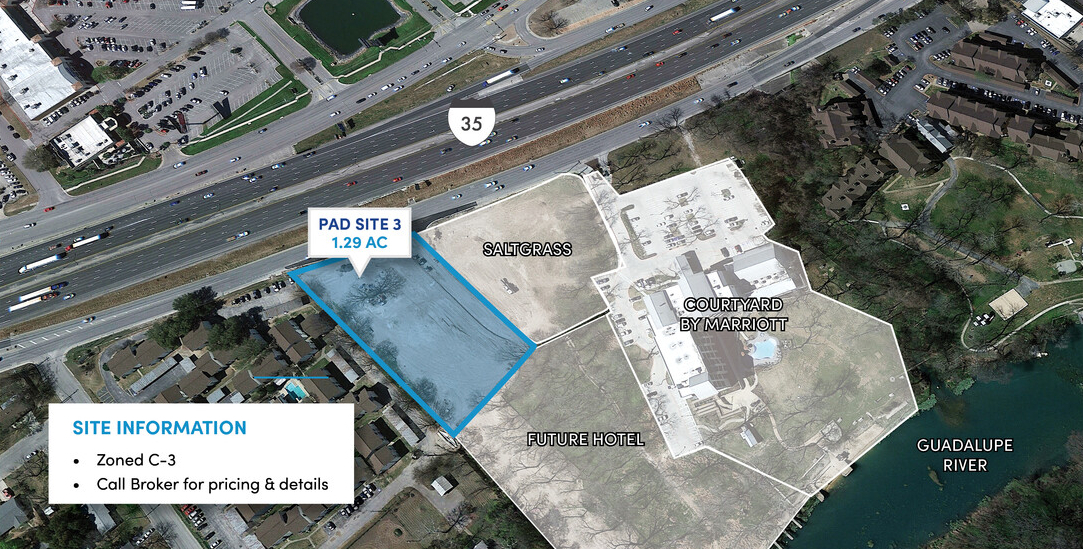 I-35 East Frontage Pad Sites, New Braunfels, TX for Sale