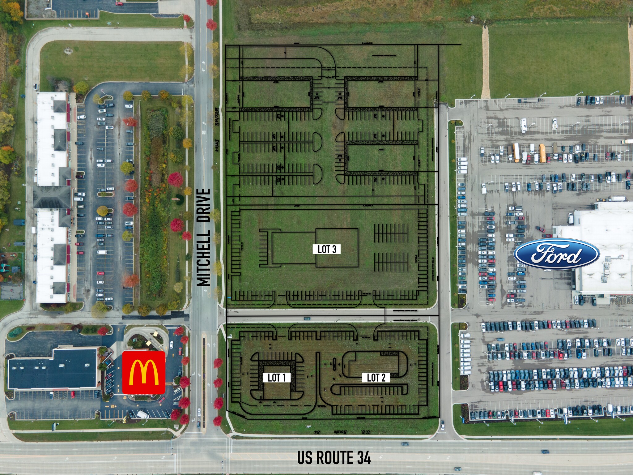 SWC Route 34 and Mitchell, Plano, IL for Sale