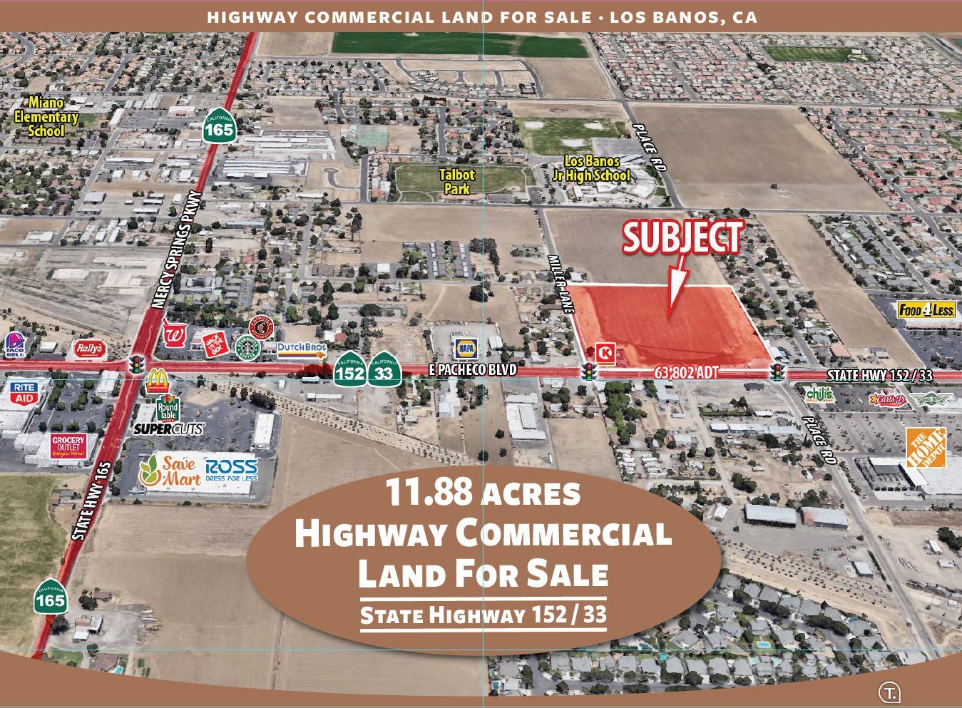 HWY 152 @ HWY 33, Los Banos, CA for Sale