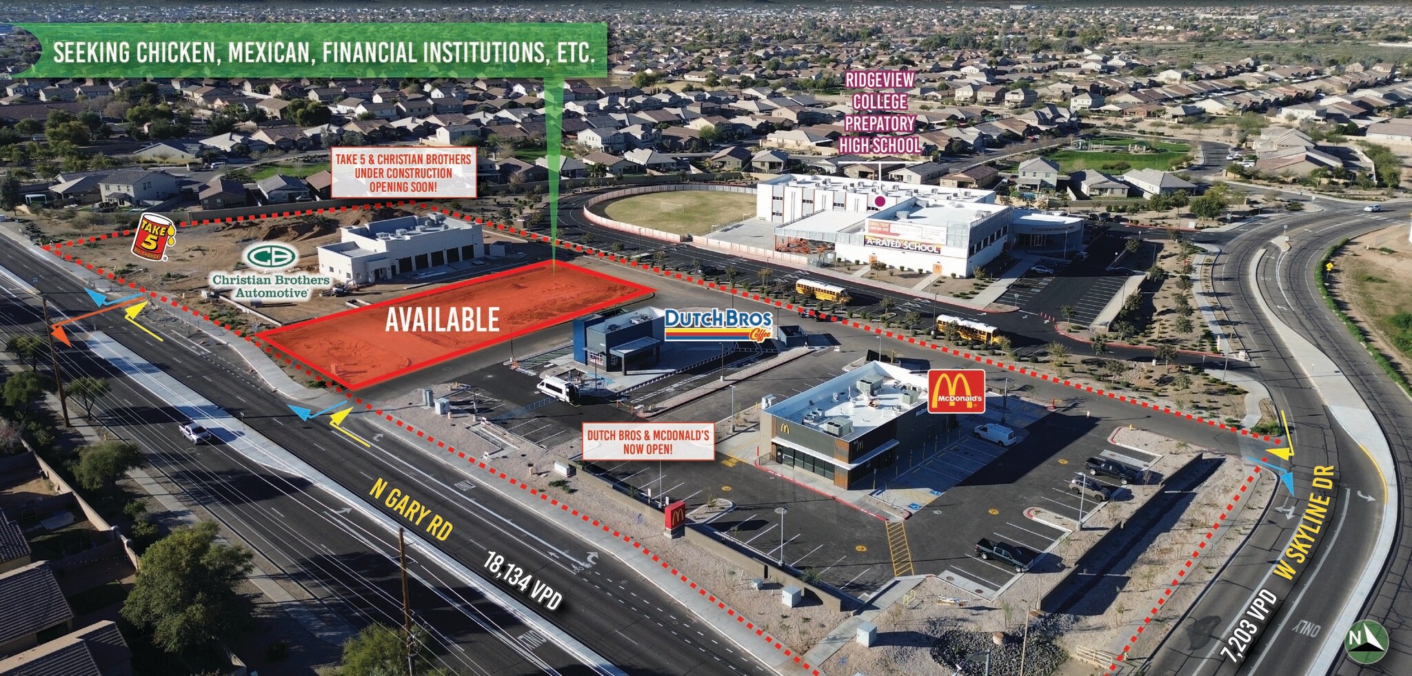 SWC GARY ROAD & SKYLINE DRIVE @ GARY RD & SKYLINE DR, San Tan Valley, AZ for Rent