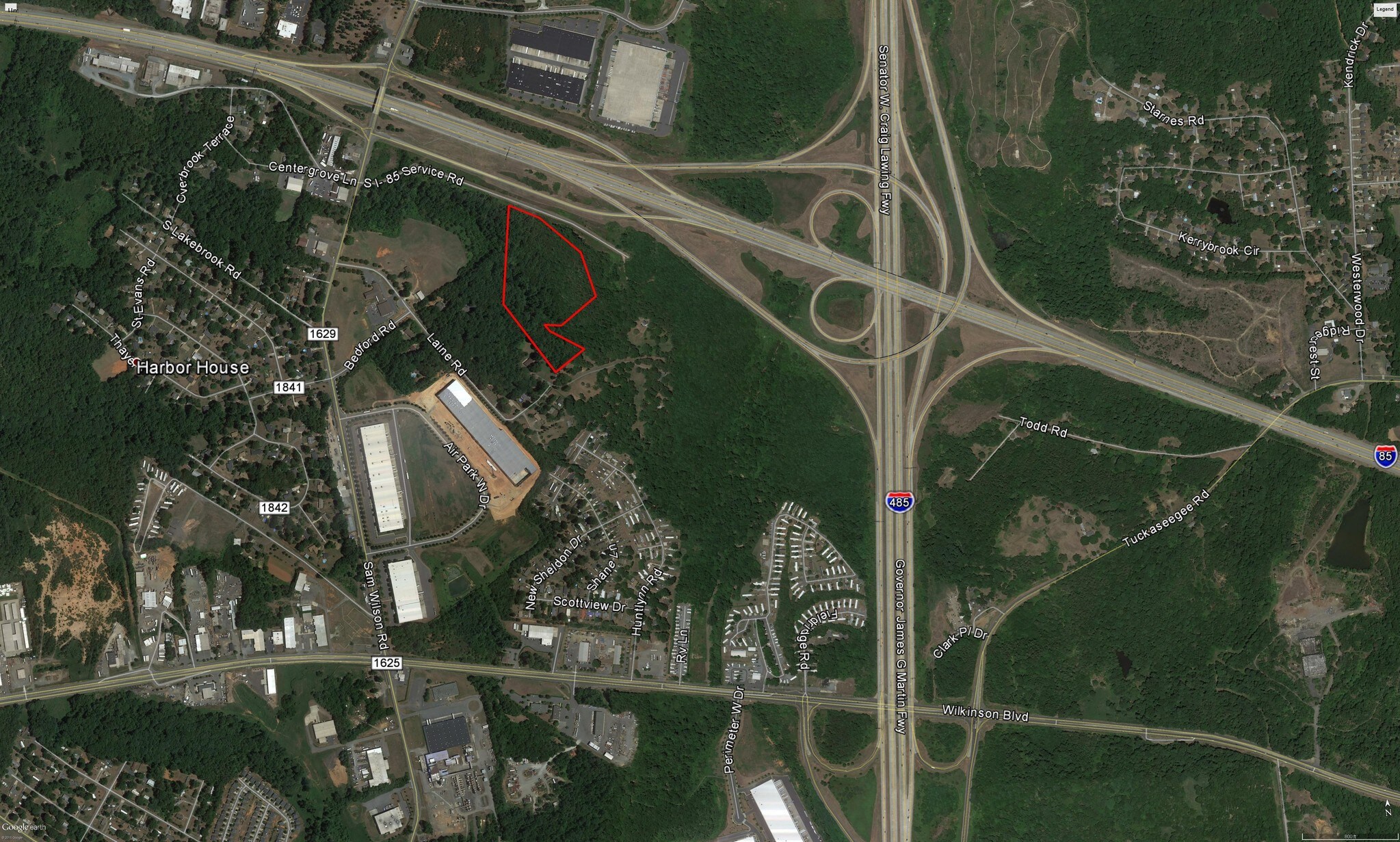 I85 Service Rd Charlotte, NC 28214 Land Property for Lease on