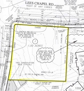 Greensboro, NC Commercial Land - 1400 Lees Chapel Rd