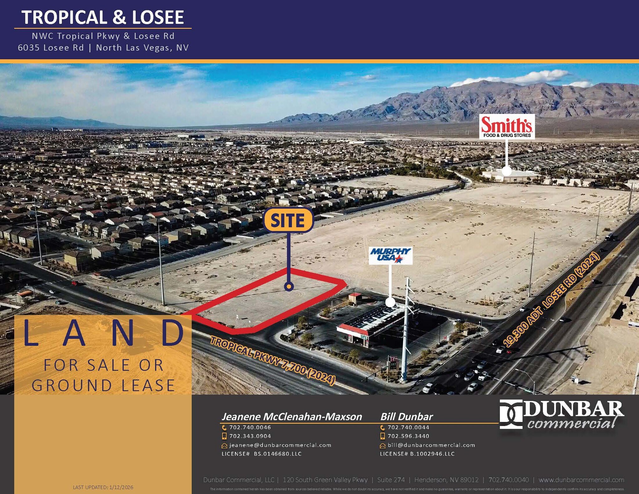 W/NWC Tropical Pky & Losee Rd, North Las Vegas, NV for Rent