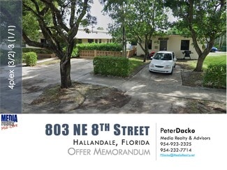 Hallandale Beach, FL Apartments - 803 NE 8th St Hallandale Beach, FL Apartments - 803 NE 8th St