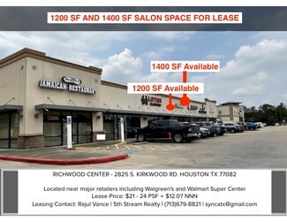 Houston, TX Retail - 2825 S Kirkwood Rd Houston, TX Retail - 2825 S Kirkwood Rd