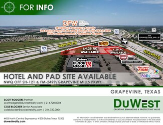 Grapevine, TX Commercial Land - NWQ off SH-121 & FM-2499