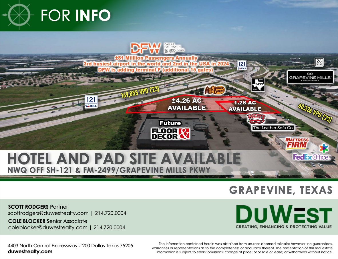 NWQ off SH-121 & FM-2499, Grapevine, TX for Sale