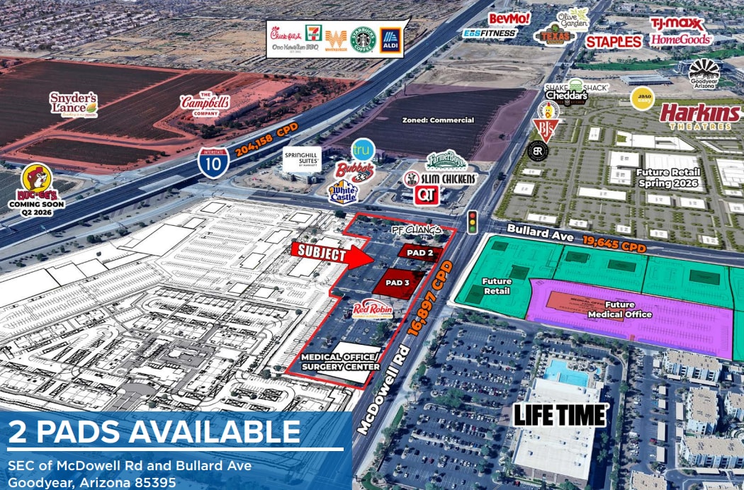 SEC Bullard Ave & McDowell Rd, Goodyear, AZ for Rent